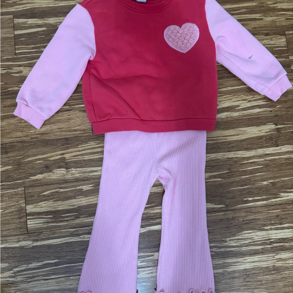 Old Navy Pink Heart Sweatshirt